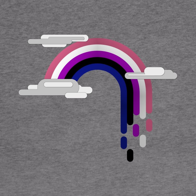 Minimalist Gender Fluid Drip Rainbow by LiveLoudGraphics